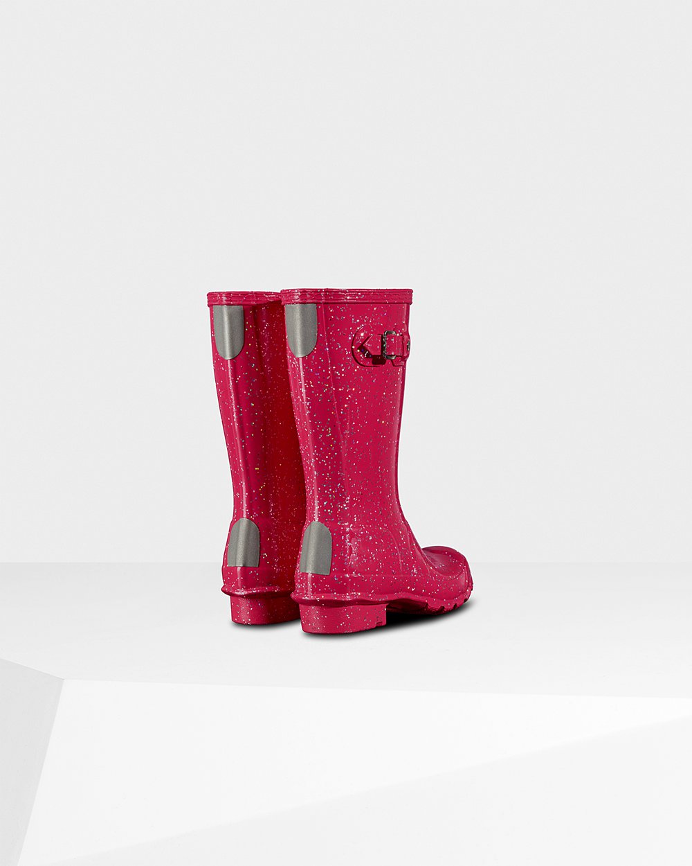 Kids Rain Boots - Hunter Original Big Giant Glitter (47DRYWKBC) - Pink